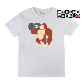 Прикольные футболки: Crossfit Strong Gorilla White